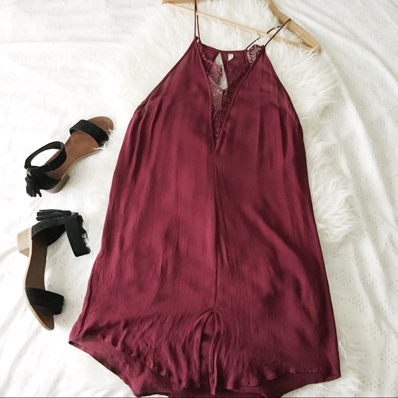 Free People Dresses & Skirts - FP Burgundy Slip Dress